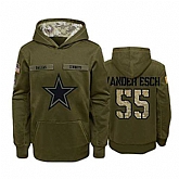 Nike Cowboys 55 Leighton Vander Esch 2019 Salute To Service Stitched Hooded Sweatshirt,baseball caps,new era cap wholesale,wholesale hats